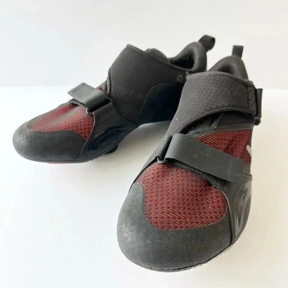 NIKE Superrep Cycling Shoes Womens Size 11.5 With Cleats Black Orange Peleton - Picture 4 of 8